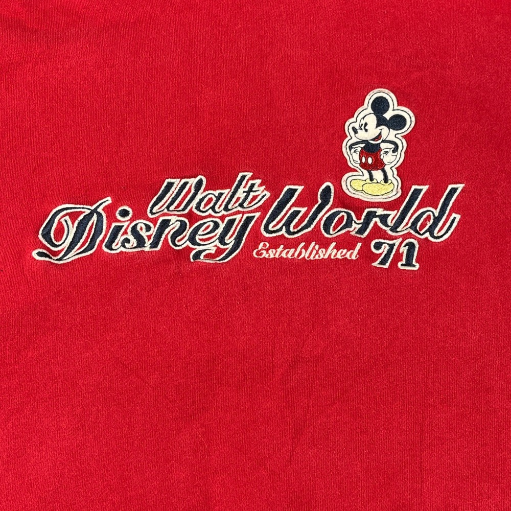 Walt Disney World Mickey Mouse Hoodie Red XXXL Embroidered Established 1971 - Picture 5 of 8